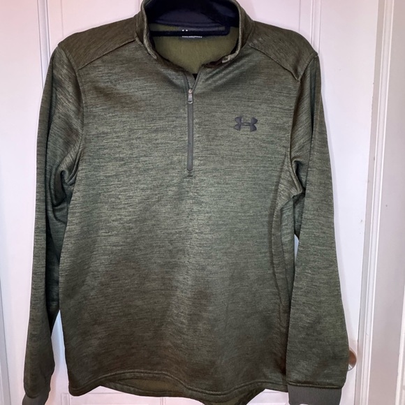 Under Armour Olive Quarter-Zip Pullover - Picture 1 of 7